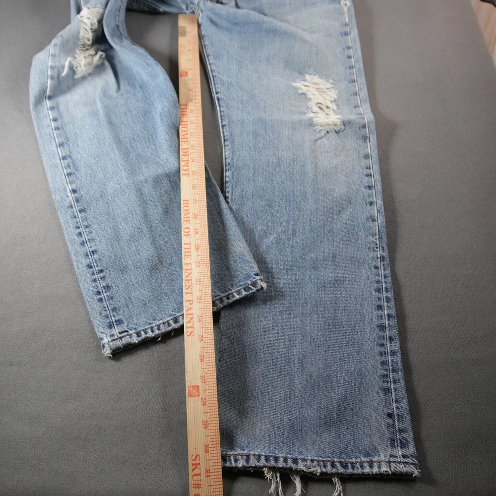 Vintage Y2K Levi 501 XX Distressed Button Fly Straight Leg Men Jeans 36x32 Light